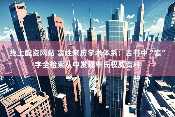 线上配资网站 辜姓来历学术体系：古书中“辜”字全检索从中发现辜氏权威资料
